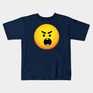 Angry Smiley Face Kids T-Shirt